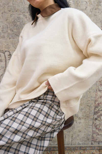 KÜÇÜĞÜM BUTİK Cream Knitwear Casual Sweater