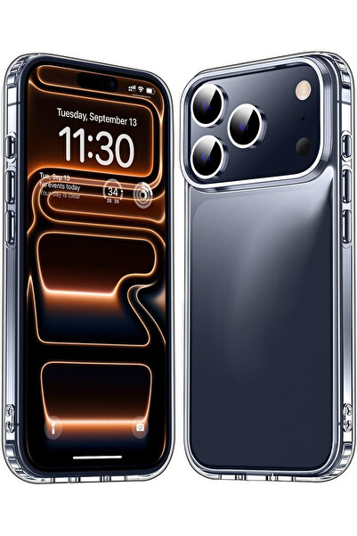 CaseHub Apple iPhone 17 PRO Şeffaf Kılıf Kamera Yükseltili Darbelere Dayanıkl...