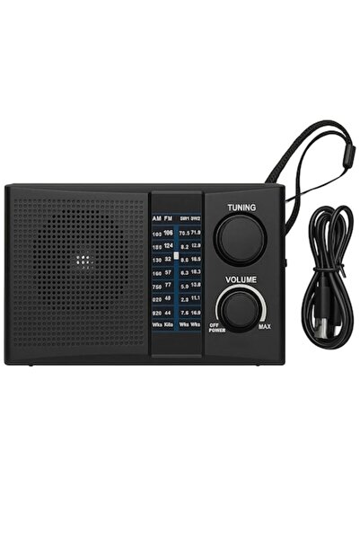 Optim Solution Radio portabil cu lanternă, Bluetooth, FM/AM/SW