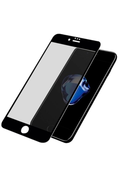 OEM Γυάλινη μεμβράνη συμβατή με iPhone SE/6/7/8, Πλήρης κάλυψη, Πλήρης κόλλα, Premium ποιότητα, Μαύρο