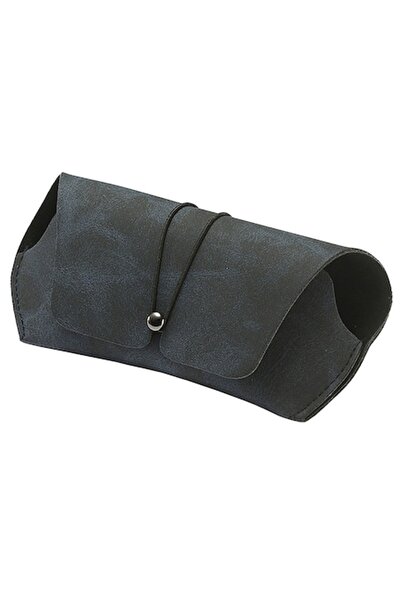 Optim Solution Husă pentru ochelari, piele, închidere cu buton, materiale pre...