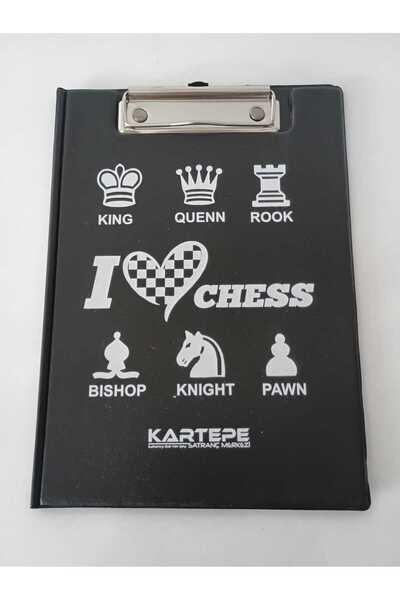 KRAF A5 KAPAKLI SATRANÇ NOTASYON DOSYASI - SİYAH