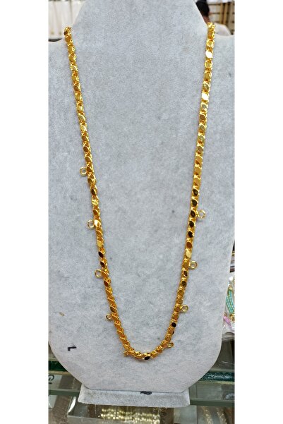 Nurtakı Pullu Halkalı Çeyrek ve Yarımlık Takılabilecek Altın Renk Kaplama Zinciri