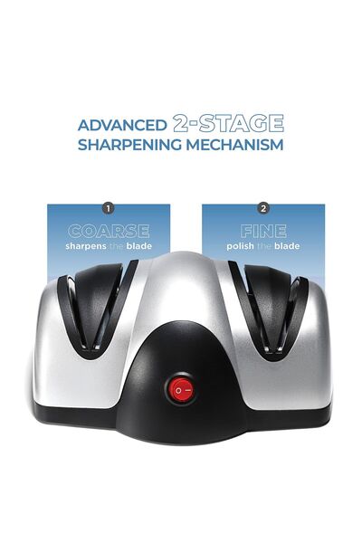 Generic ماكينة شحذ السكاكين الكهربائية الاحترافية بنظام مرحلتين للحصول على نتائج سريعة وسهلة
