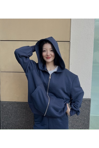 calade tr kapşonlu fermuarlı hırka