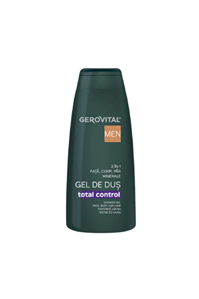 GEROVITAL Men's Body Care 3-in-1 Total Control Shower Gel with Minerals, Panthenol, and Cedar Wood