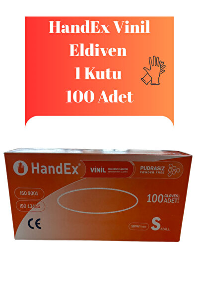 Handex Vinil Muayene Eldiveni S Beden