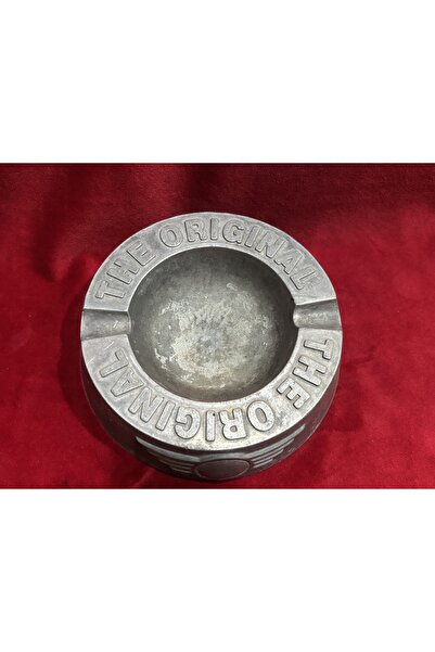 tayfuntufan antika koleksiyon Antique Metal Ashtray Cultablas - 13.5 cm in Diameter