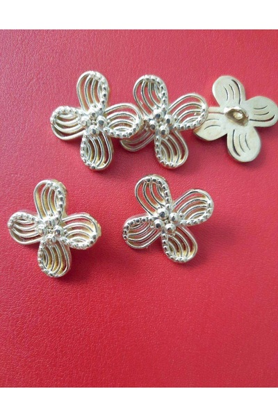 İMREN AKSESUAR زر معدني مطلي بالذهب من تشييك، 2.5 سم، عبوة واحدة تحتوي على 5 قطع