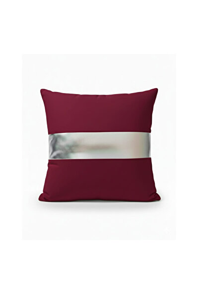 Nisahometeks Silver Detail Throw Pillow Cover Stain Resistant Erasable