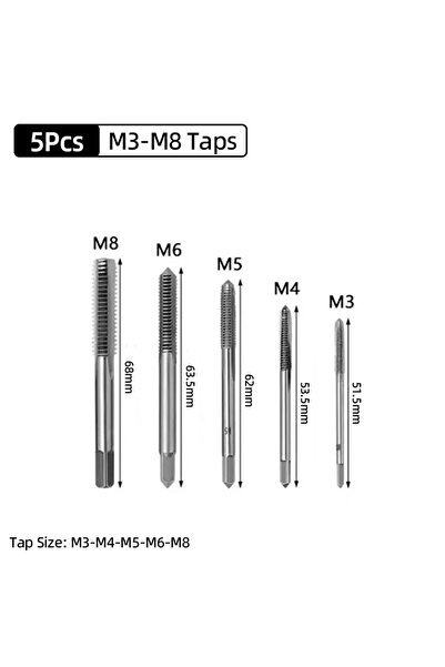 Choice3 مجموعة مفاتيح ربط لولبية - 5 قطع قابلة للتعديل من M3 إلى M12، بمقبض ع...