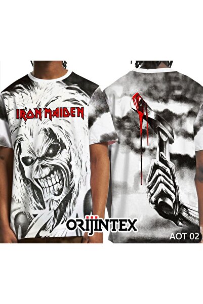 orijintex Tricou alb pentru bărbați Iron Maiden