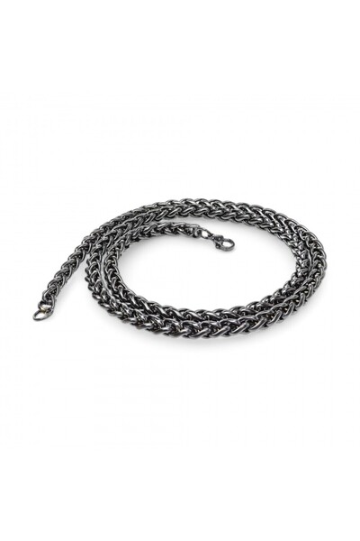 FM Black Color Steel Necklace 6mm 3183Cek019
