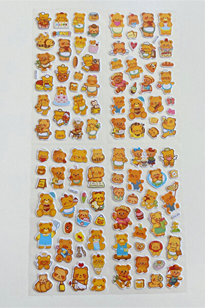 Mielibon ButterBear Ayıcık Temalı Premium Sticker Seti – Sevimli Çıkartma Kol...