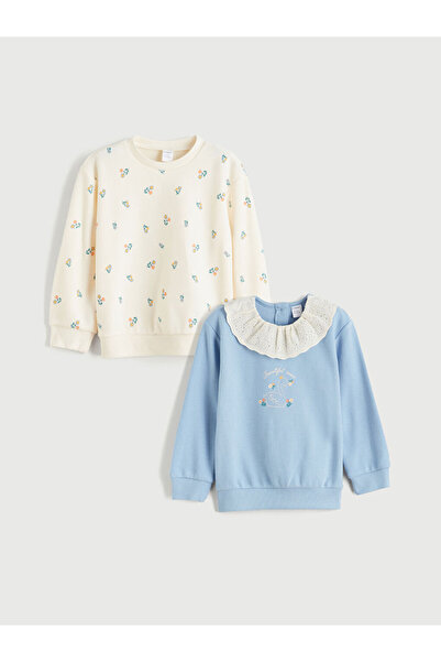 LC Waikiki Quality Parts from Çelebi Store Zero Roba Collar Floral Girl Sweat...