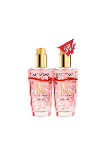 Kerastase Elixir Ultime L’Huile Rose 100ml Duo Offer – Nourishing Hair Oil Set