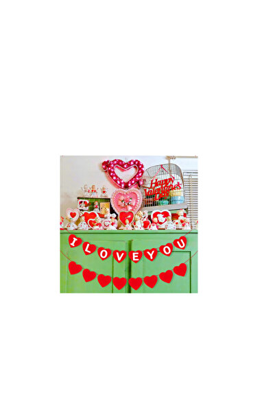 Qpout Set 2 bannere Qpout, L 3 m, l 6.5 cm, pasla, rosu