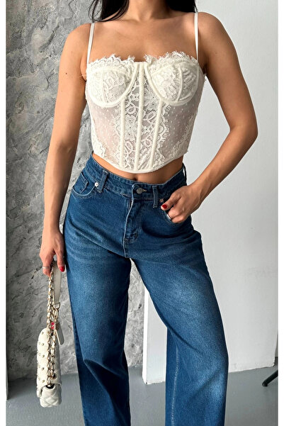 karadağsb Φαρδύ τζιν παντελόνι με μαύρο μπλε χρώμα d2007