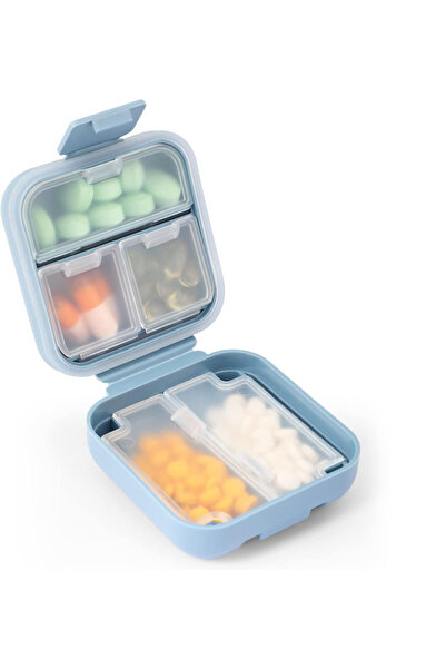 Saharaz Daily Pill Organizer,5 Compartments Portable Moisture Proof Small Pil...