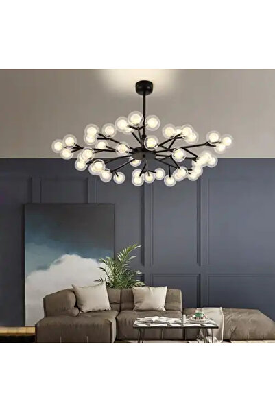 LED CONCEPT Lustra LED cu abajururi, neagra, rotunda, 110x110x80, tip bec 45xG4