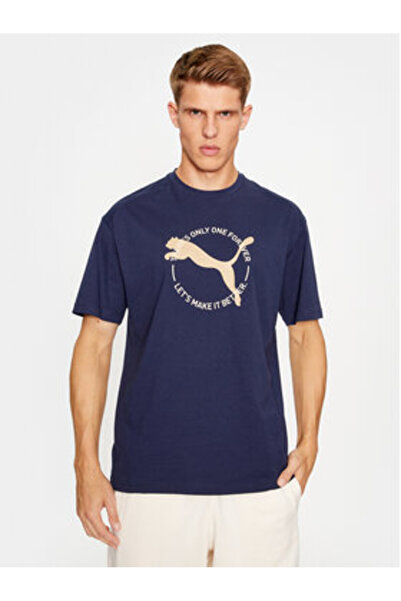 Puma Ανδρικό T-Shirt 676062 Μπλε Σκούρο Μπλε