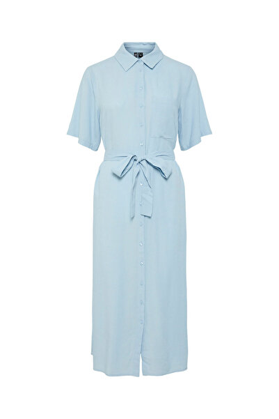 PIECES Γυναικείο Φόρεμα-Πουκάμισο 17152063 Μπλε