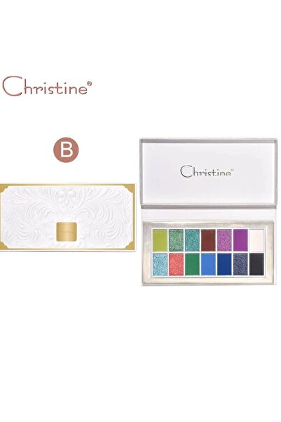 Christine باليت ظلال العيون 14 لون من كرستين درجة (B)