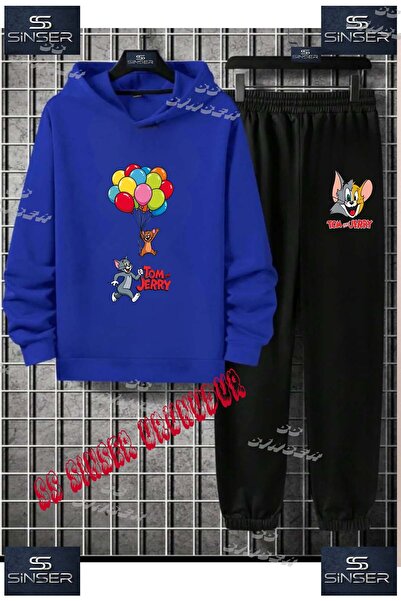 SS SİNSER Children's Unisex Printed Hooded Tracksuit Set with the Words "Tom ...