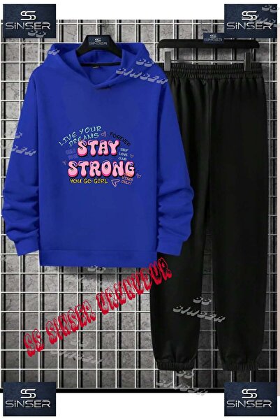 SS SİNSER Set de trening cu hanorac imprimat pentru copii, unisex, cu textul ...