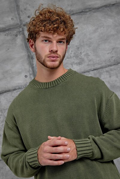 NOMARC Зелений 251 Oversize праний трикотаж