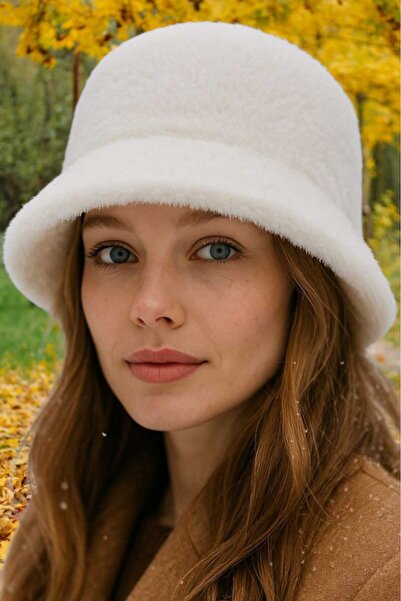 Mood Agenda Women Soft Plush Adjustable Drawstring Bucket Hat