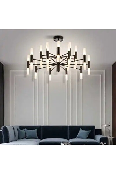 LED CONCEPT Lustra LED cu abajururi, neagra, rotunda, 85x85x27, tip bec 40xG4