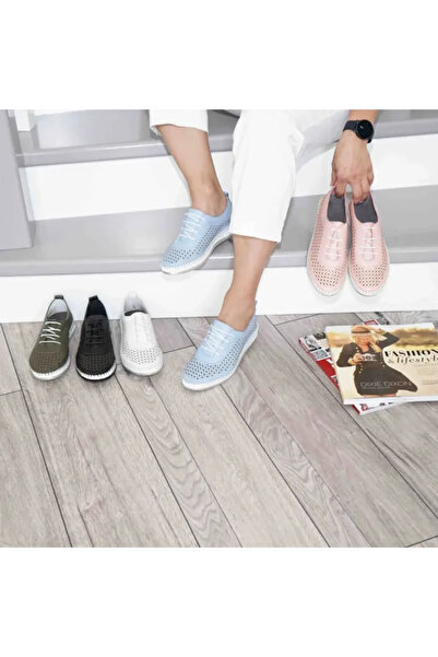 Piello Pantofi damă Sport, Piele naturală perforată, Albastru