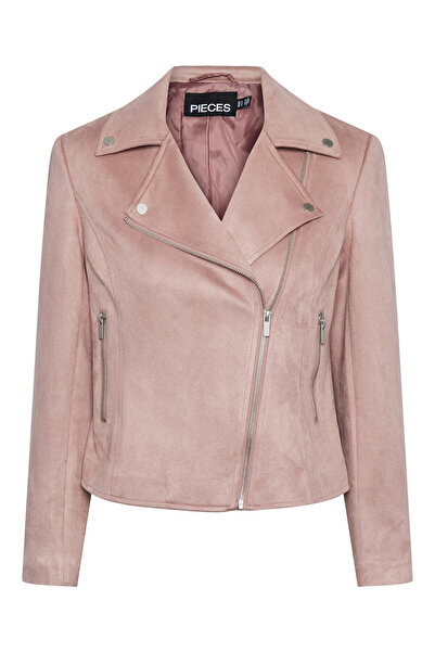 PIECES Γυναικείο Μπουφάν από Δέρμα με Τεχνητή Νοημοσύνη 17134838 Ροζ