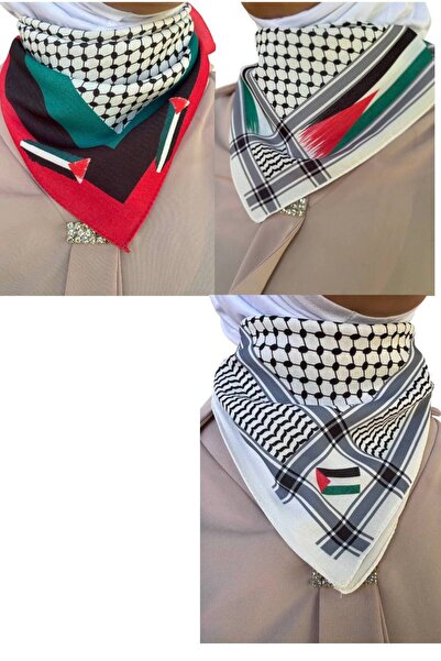 ALDAYER 3 Palestine Themed Scarf 50X50