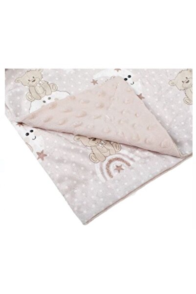 SyaMAG Soft blanket with two faces, for babies, cloud and bear model, 90x80 cm