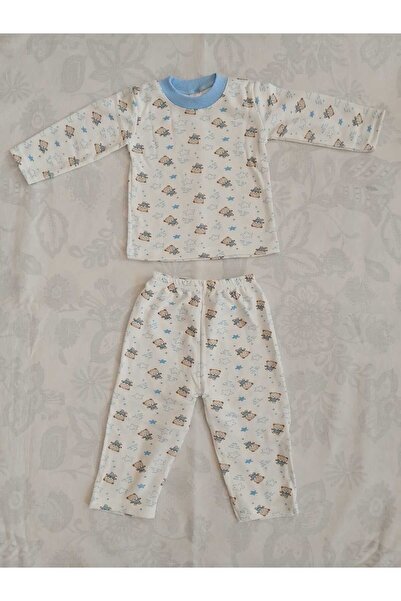 LEVENT BEBE Yıldızlı Ayı Baskılı 1/3 Yaş Çocuk Pijama Takımı
