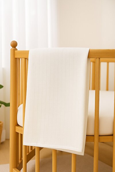 Abelia Baby Organik Pamuklu Müslin/Polar Çift Taraflı Wellsoft Bebek Battaniyesi