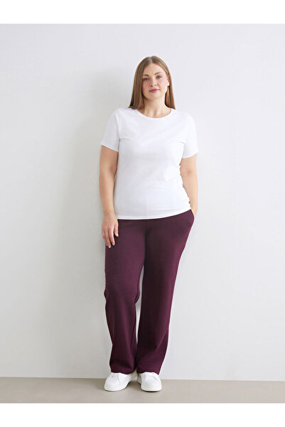LC Waikiki Plus Size Women's Sweatpants with Elastic Waist