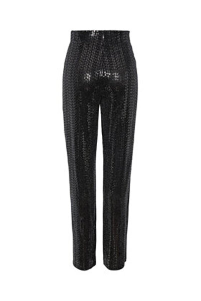 PIECES Γυναικείο Παντελόνι από Υφασμάτινο 17143896 Μαύρο
