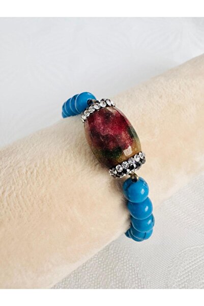 DEVİ fashion سوار من الحجر الطبيعي الفيروزي