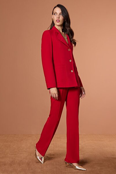 UPGRADE Dikiş Detaylı Ceket Kırmızı