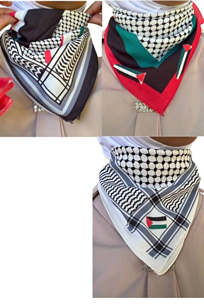 ALDAYER 3 Eșarfe cu tematică PALESTINA 50x50