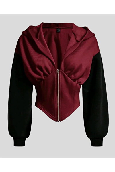 Gofeel 3 İplik Şardonlu Fermuarlı Modern Uzun Kollu Kesim Korse Ceket