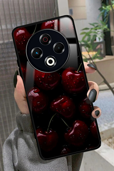 TECNO Spark 30 Uyumlu Kiraz Tasarımlı Glossy Premium Kılıf