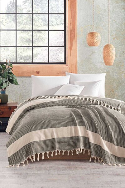 merland benvecocuk Double Bed Cover Luna Green 200 X 230 cm