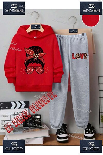 SS SİNSER Παιδικό Unisex Σετ Φόρμας με Κουκούλα και Ειδική Στάμπα "ΓΥΑΛΙΑ ΚΟΡ...