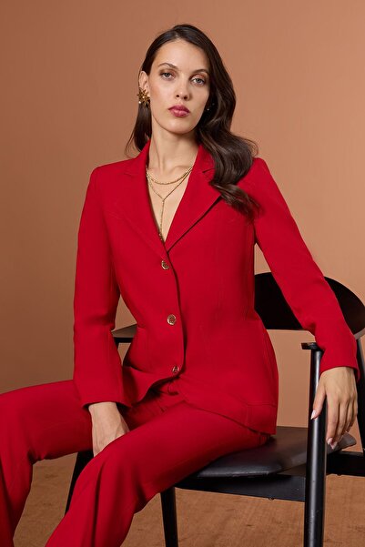 UPGRADE Dikiş Detaylı Ceket Kırmızı