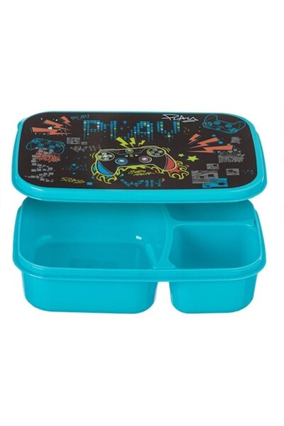 SyaMAG Children's food container, 3 compartments, gamer model, 1 Liter