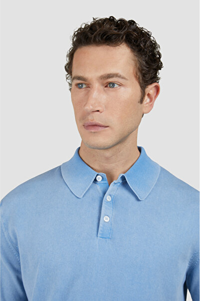 PAUL&SHARK MEN'S KNITTED POLOSHIRT C.WCOTTON